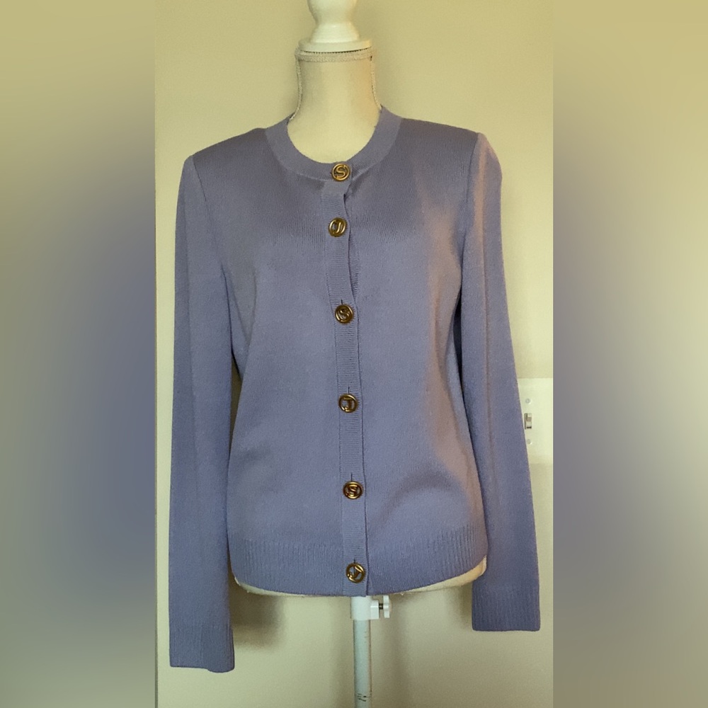 Vintage St. John lilac purple cardigan